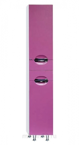 Шкаф-пенал Misty Жасмин 35 розовый R с корзиной