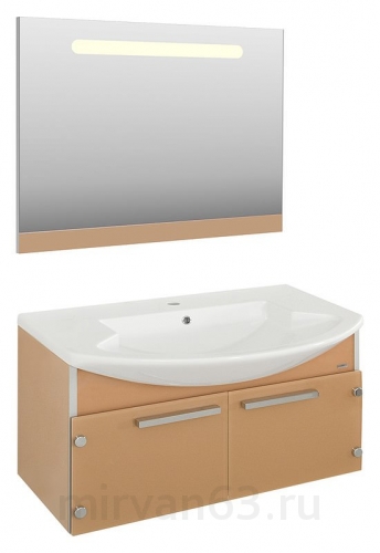 Мебель для ванной Gemelli Glass One 108 подвесная colorglass, 2 двери