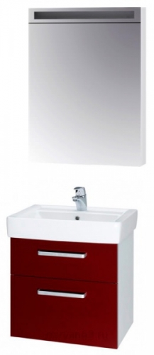 Мебель для ванной Dreja Q max S 55 красный глянец