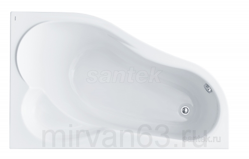 Акриловая ванна Ибица XL 160х100 R Santek асимметричная белая 1WH112037