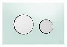 Клавиша смыва Tece Loop 9240653 зеленое стекло, кнопка хром