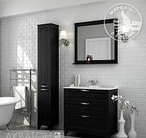 Комплект мебели для ванной Акватон Леон 65Н ясень черный