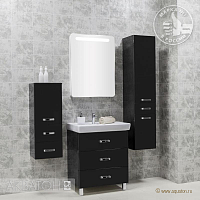 Комплект мебели для ванной Aquaton Америна 70 М черная